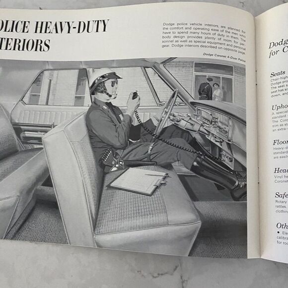 1965 Dodge Polara Coronet Police Pursuit Automobile Dealer Sales Brochure - Picture 4 of 6
